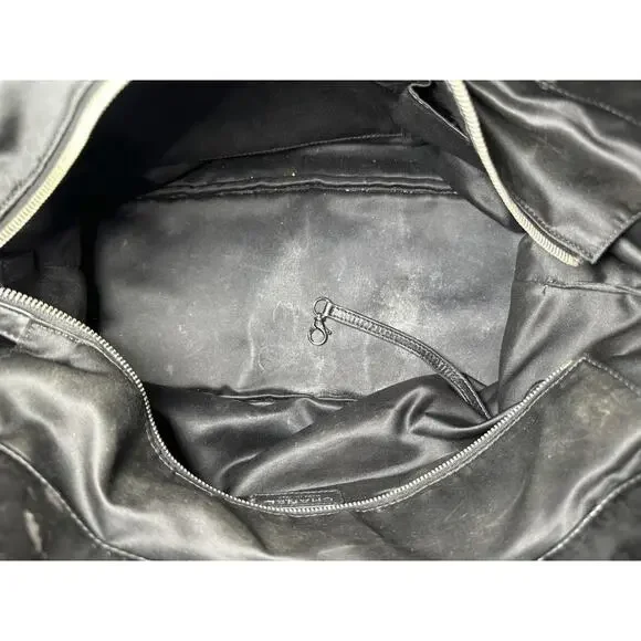 CHANEL Frozen Black Quilted Vinyl Chocolate Bar Large Grand Shopper Tote Bag - Picture 6 of 11